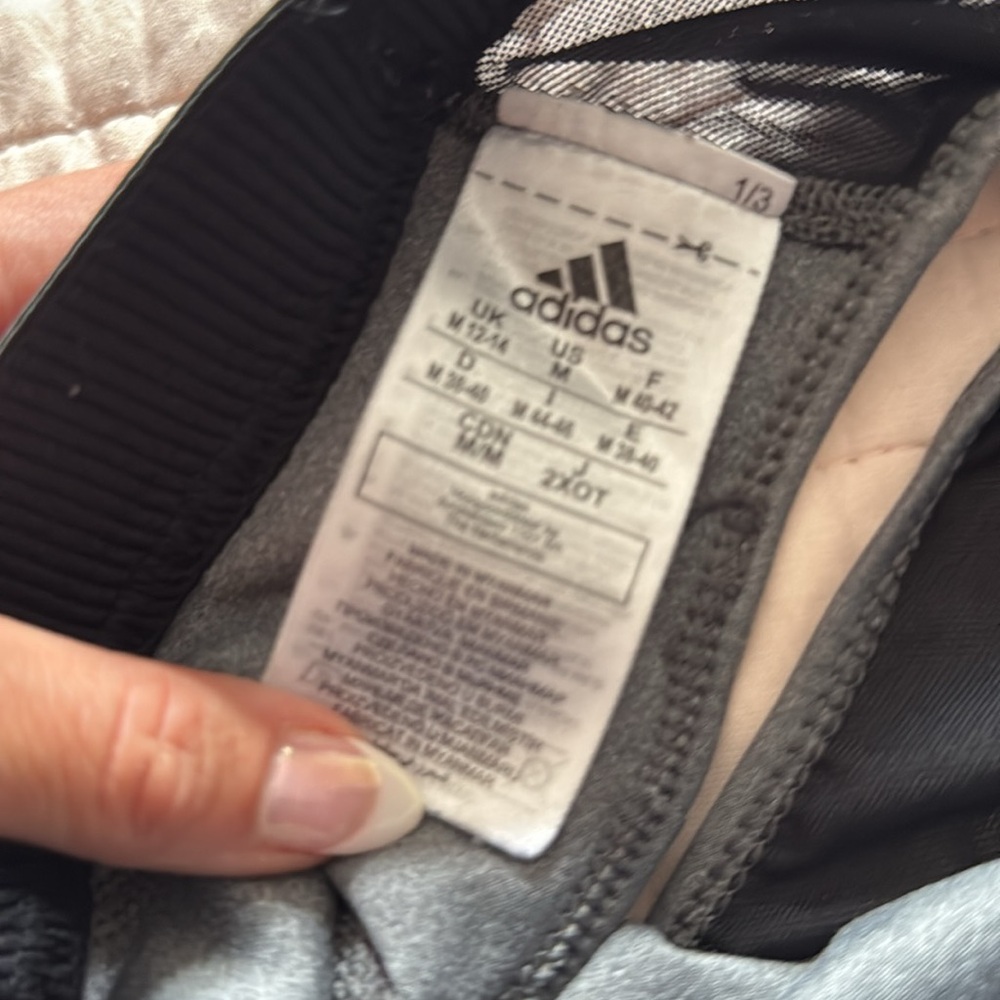 Adidas Charcoal and Black Racerback Sports Bra - Picture 3 of 3